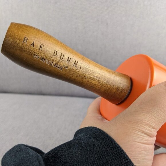 Rae Dunn Cutie Pie Orange Rolling Pin - Picture 3 of 4